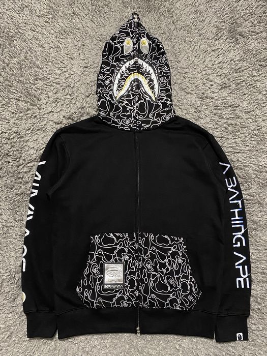 Зіп худі BAPE SHARK SORAYAMA чоловічe black japan від A BATHING APE