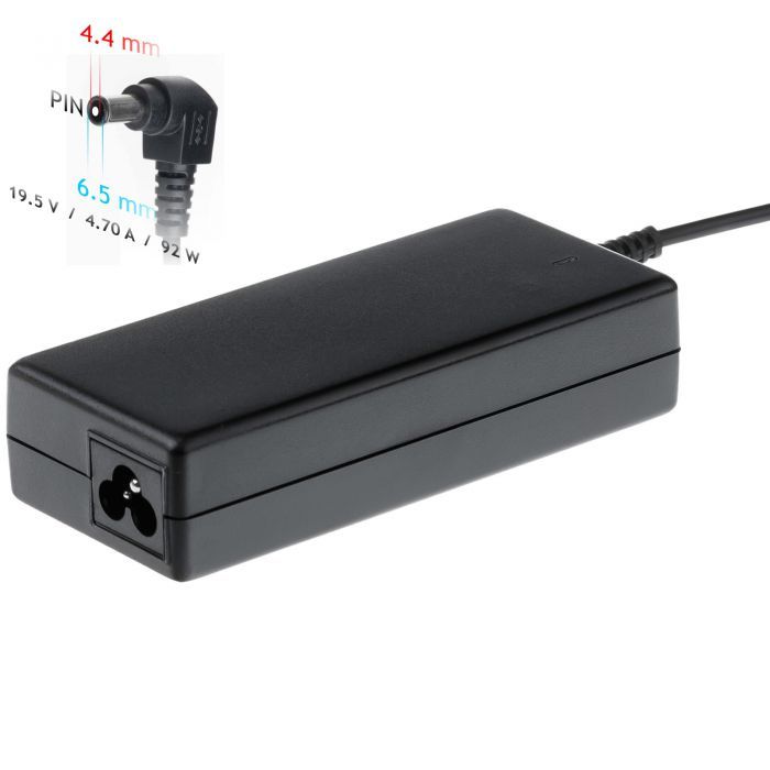 Zasilacz do notebooka Sony 19.5V / 4.7A 92W 6.5 x 4.4 mm + pin