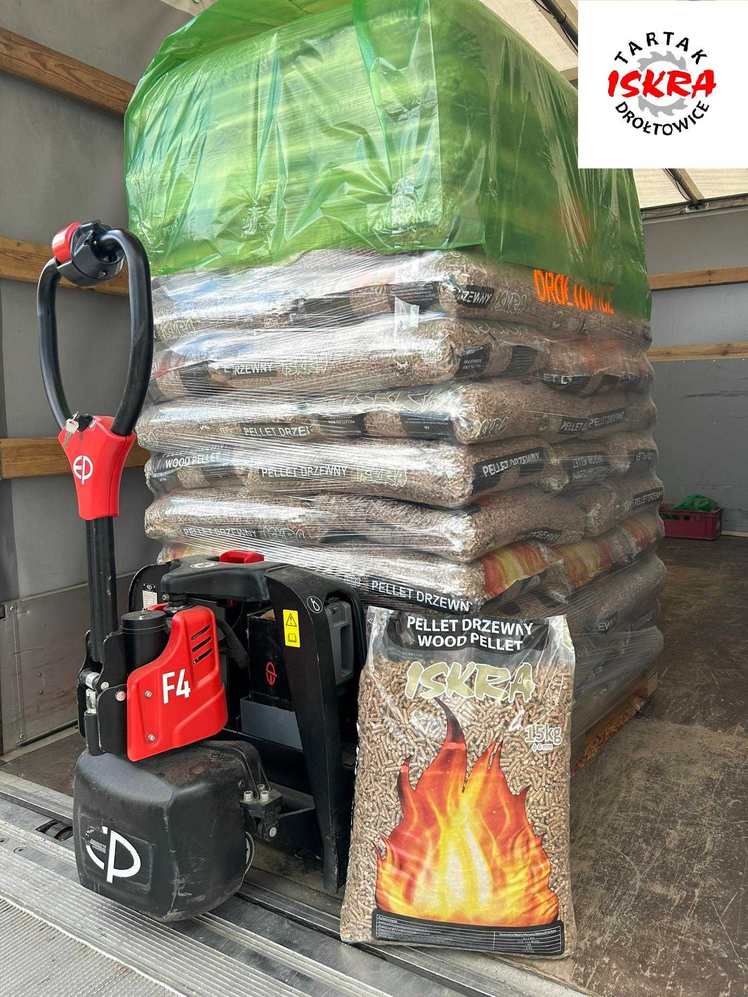 Pellet Milicz ,sosnowy ,ISKRA Premium,rozładunek Winda HDS,100%sosnowy