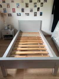 Łóżko drewniane kolor szary