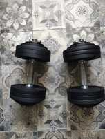 Hantle żeliwne regulowane 2x17kg