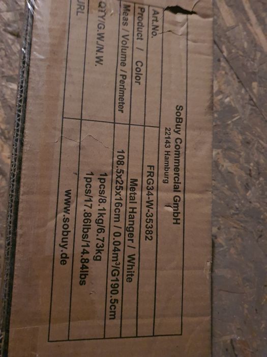 Stojak regał składający się z półek do szafy zestaw mocowań nowe