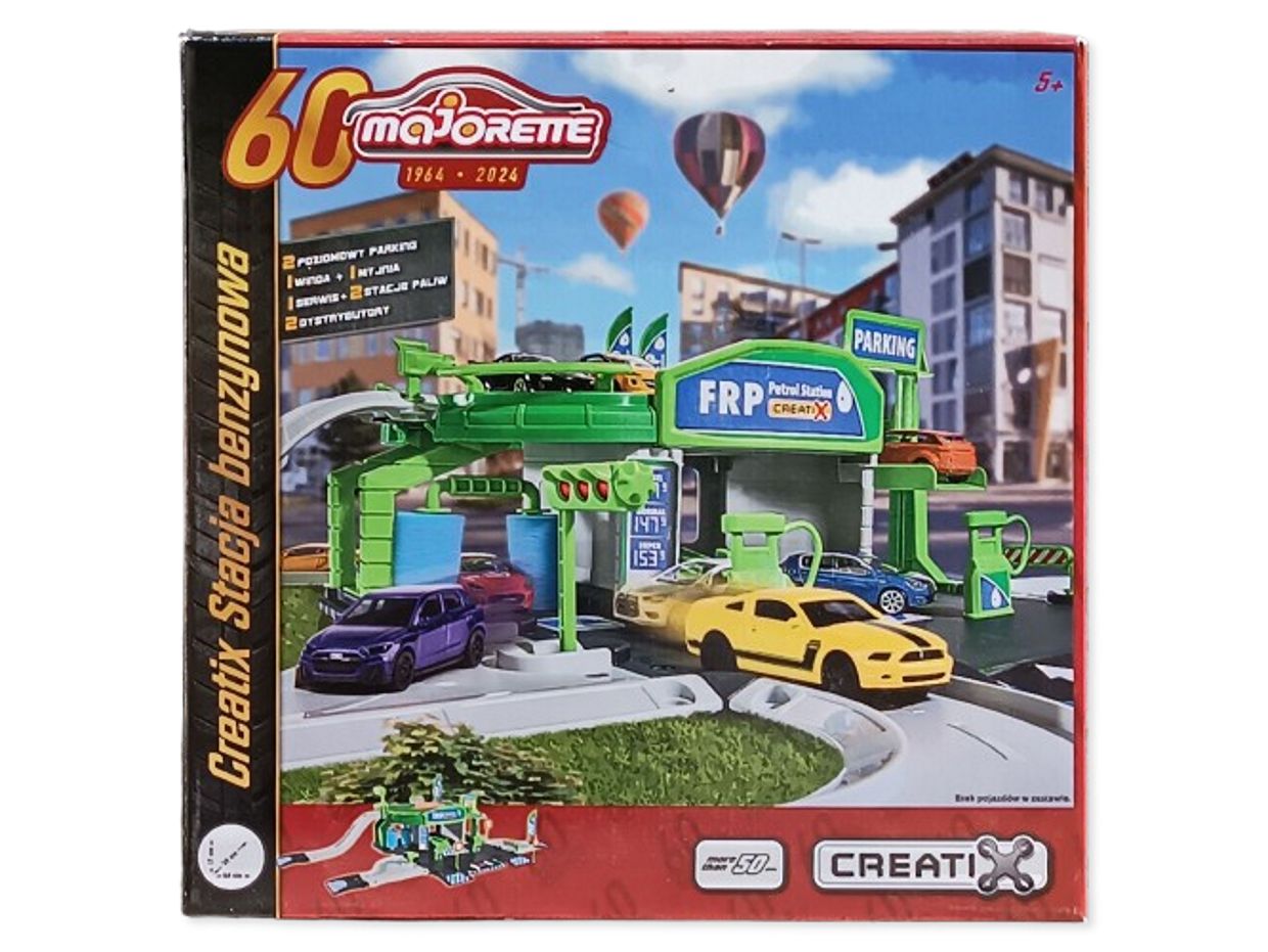 Majorette Creatix Stacja Benzynowa Myjnia Parking