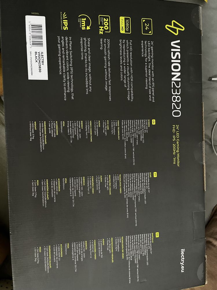 Monitor 24 polegadas 200hz novo na caixa