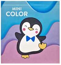 Kolorowanka mini dla dzieci pingwiny 24 stronyb10x10 kieszonkowa