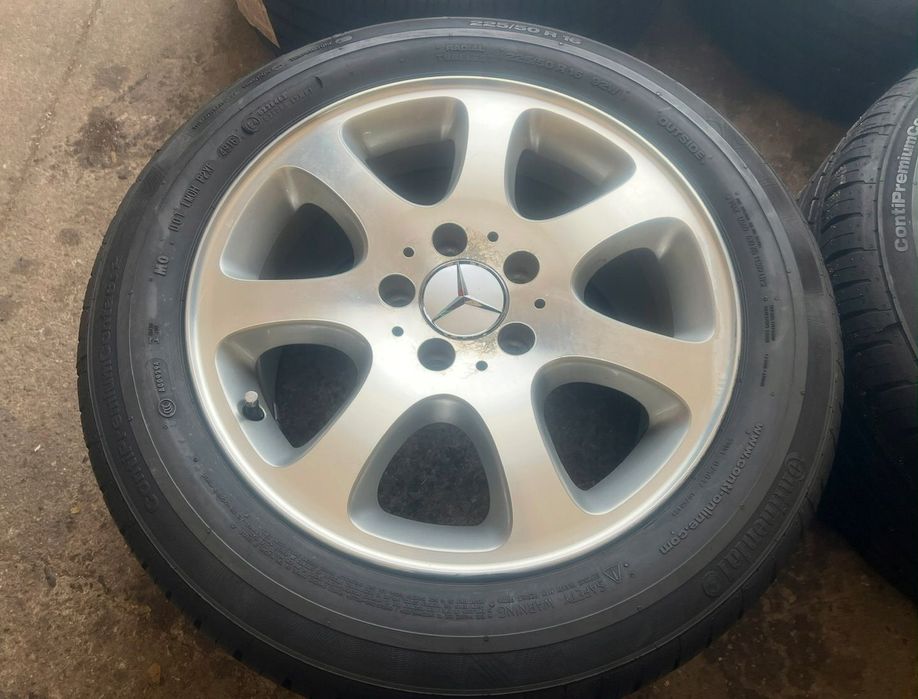KOŁA FELGI ALU MERCEDES CLK 16 OPONY LATO CONTINENTAL 205/55/16 225/50/16
