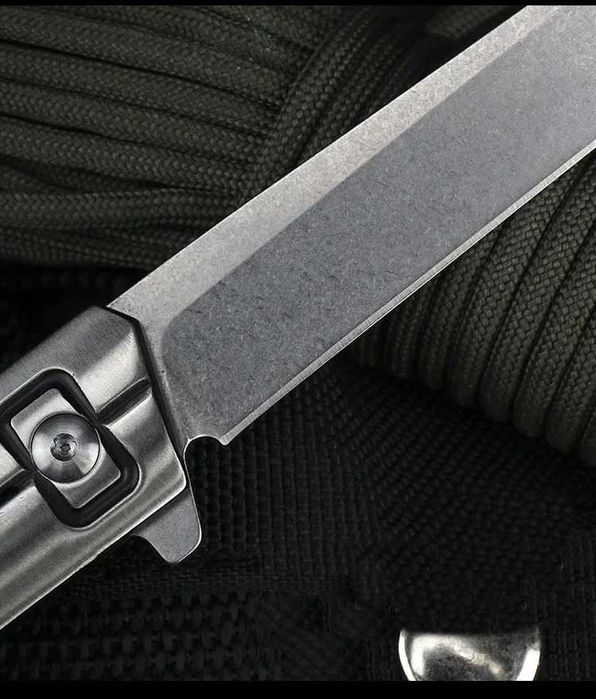 NÓŻ składany taktyczny EDC z ostrzem Tanto lekki, blokada stal D2 NS19