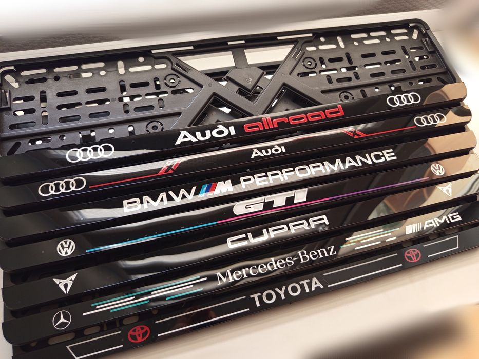 LUX АВТО Рамки Номера ІНДІВІДУАЛ, з ламінацією дизайну,  Номерні рамки