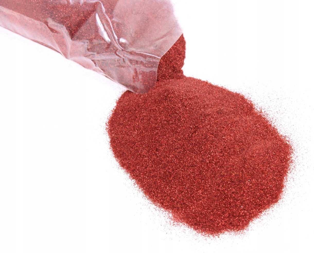 Czerwony Brokat Sypki do Fug Farb Ścian Dekoracyjny 1KG Ozdoby DIY