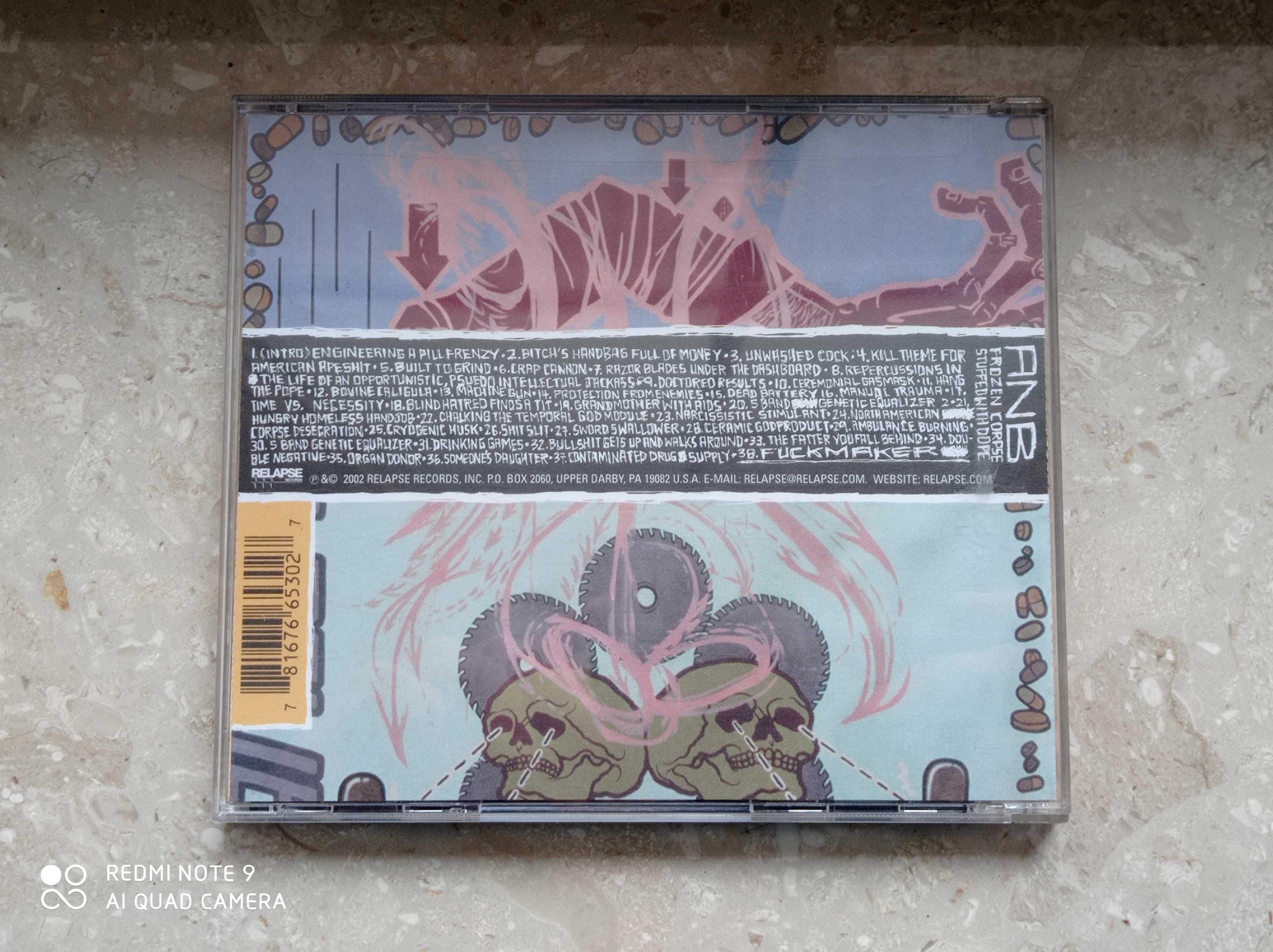 Agoraphobic Nosebleed - Frozen Corpse Stuffed With Dope CD grindcore