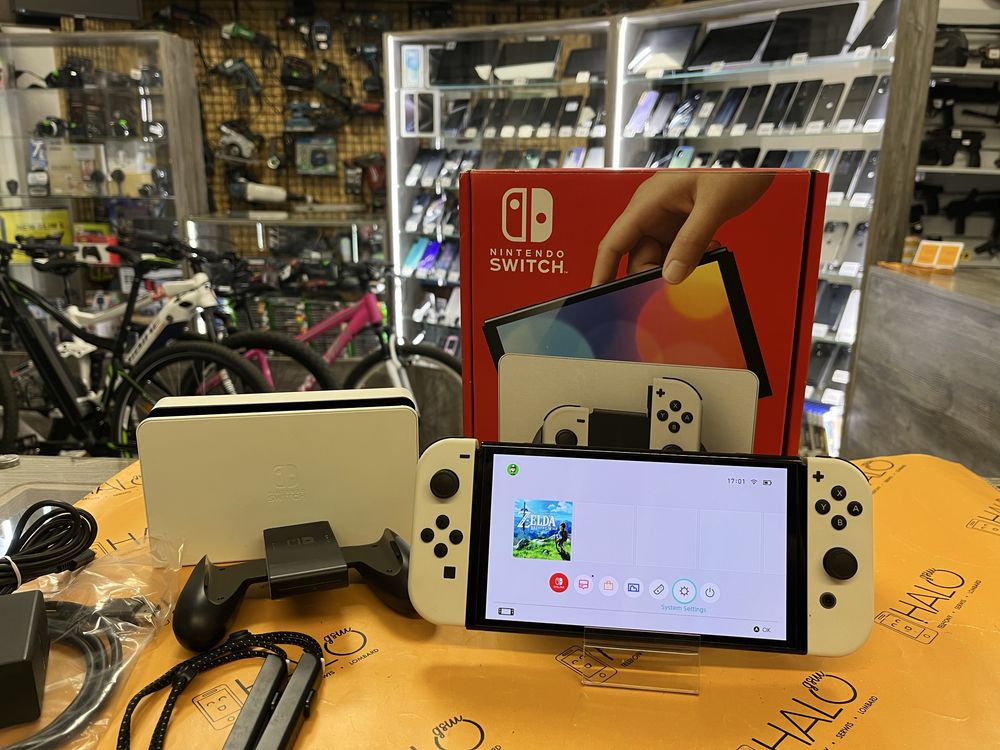 Idealne! Nintendo Switch OLED HEG-001 (komplet), Lombard Halo gsm Łódź