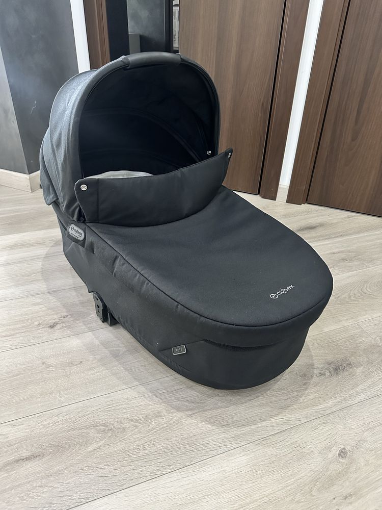 Люлька Cybex Balios moon black + дощовик