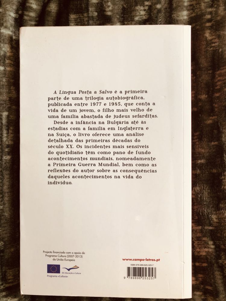 ELIAS CANETTI A Língua posta a salvo Jogo de Olhares Archote no Ouvido