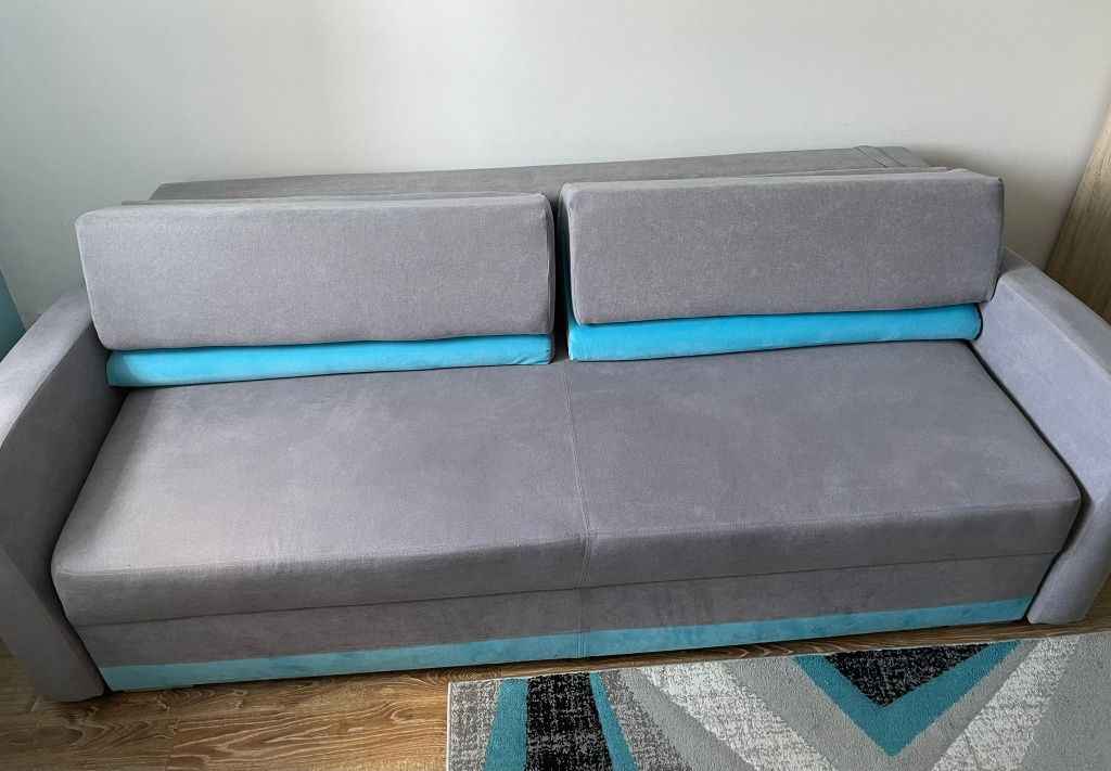 Sofa Black Red White z funkcją spania plus gratis