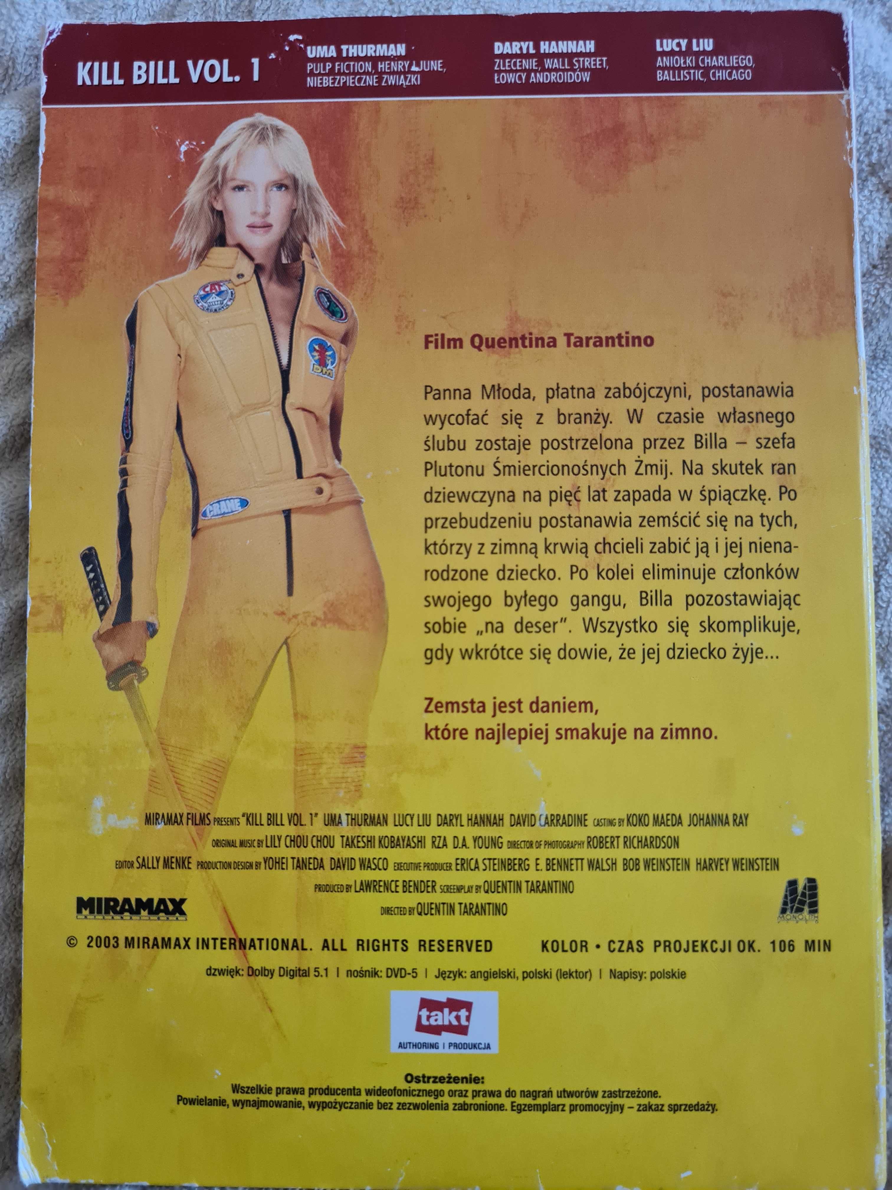 Kill Bill cz. 1 i 2 płyty DVD