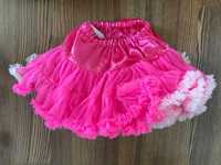Rozkloszowana różowa spódnica tiulowa dla dziewczynki