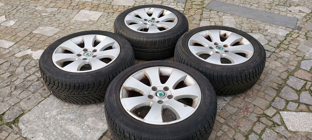 KOŁA FELGI ALUMINIOWE VW SKODA 5X112 205/55 16