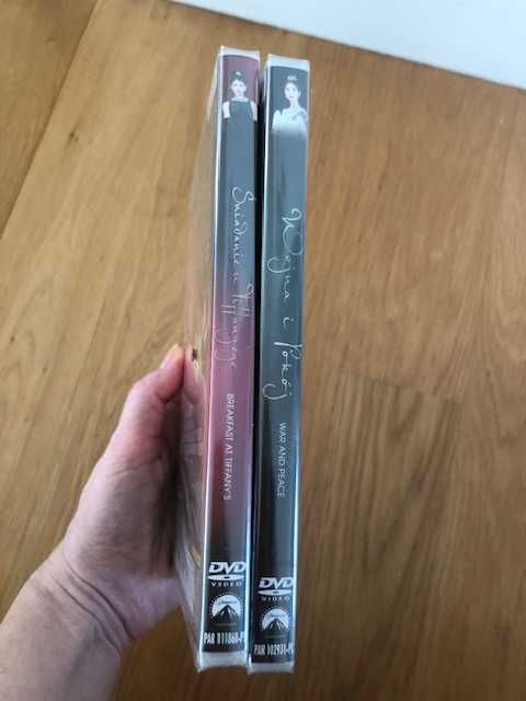 Audrey Hepburn Śniadanie u Tiffanyego  Wojna i Pokój DVD Nowe