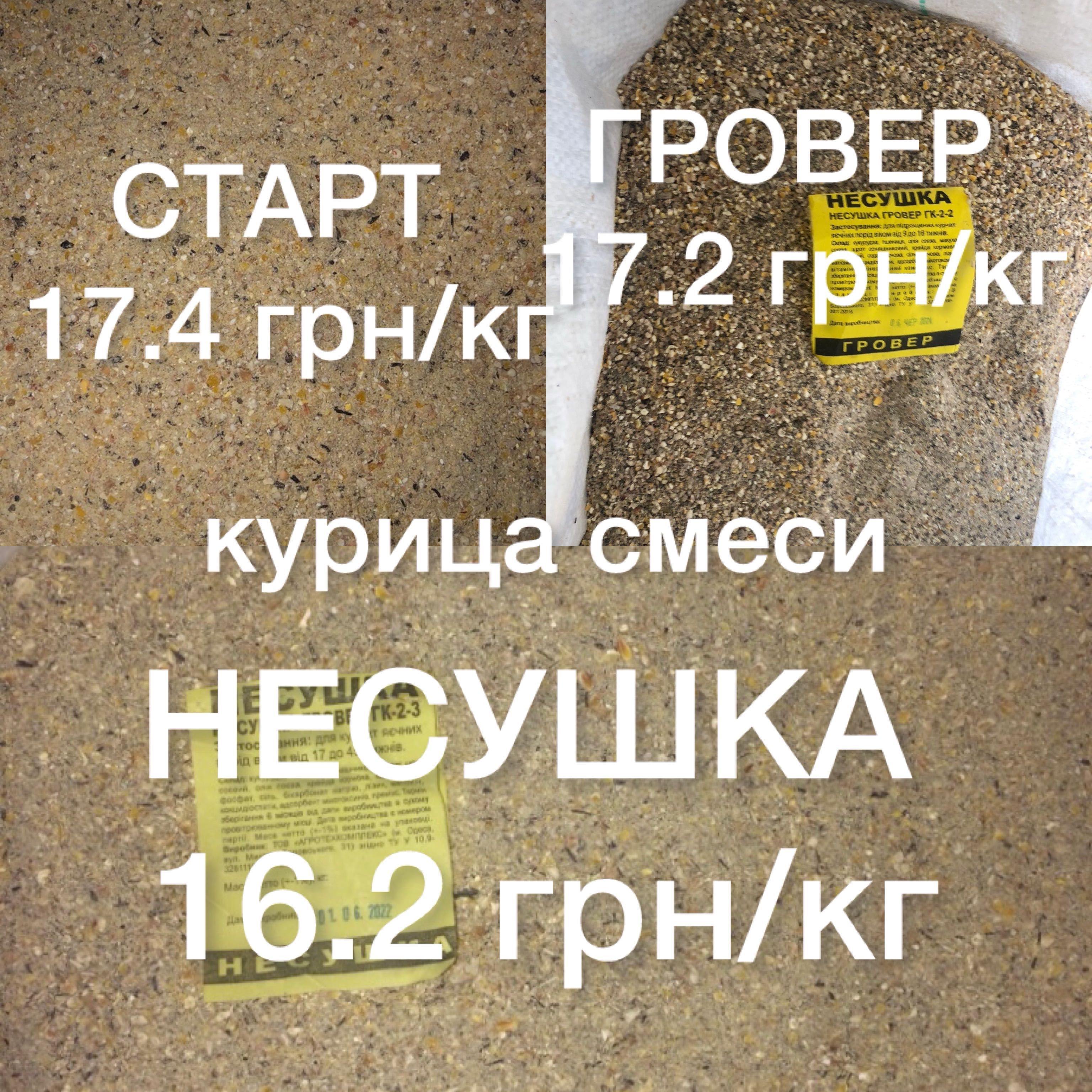 Комбикорма для перепелов, бройлеров, курей