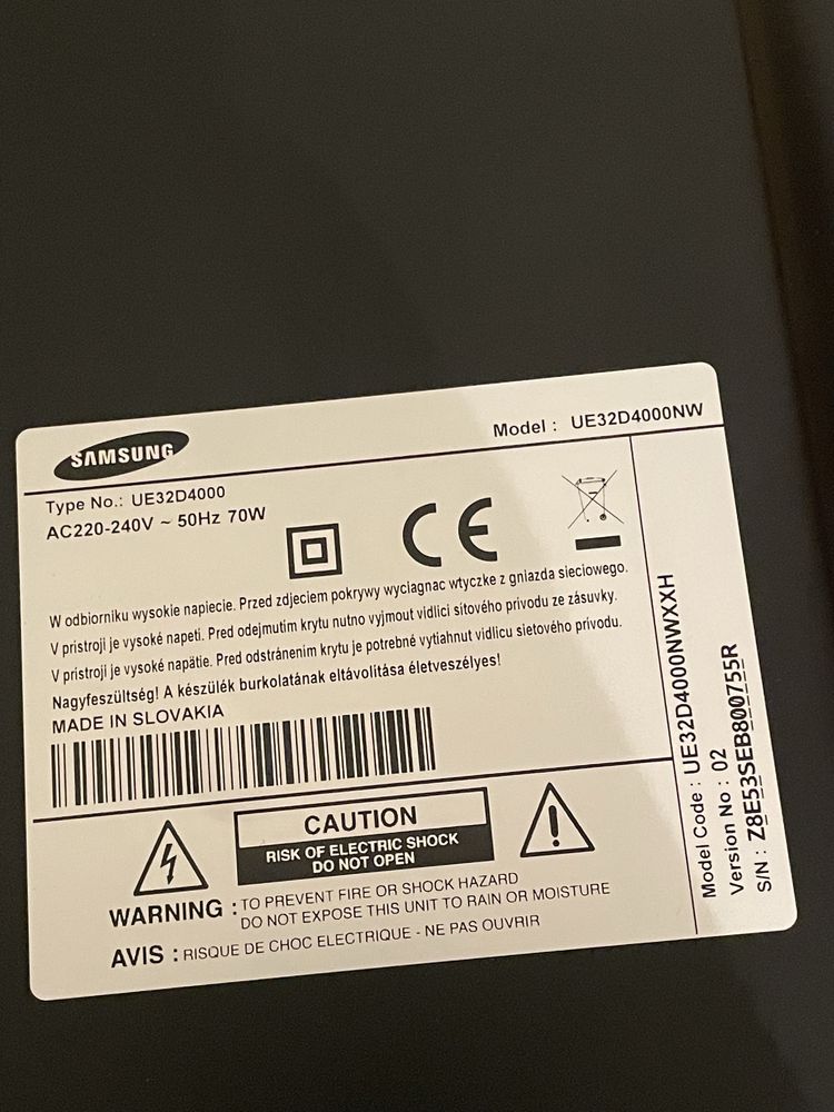 Telewizor samsung 32”- wyprzedaż garażowa