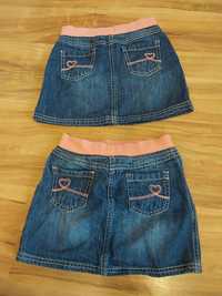 Spódniczki jeansowe dla bliźniaczek 116