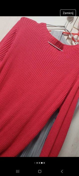 Czerwona dzianinowa sukienka od s do xxl