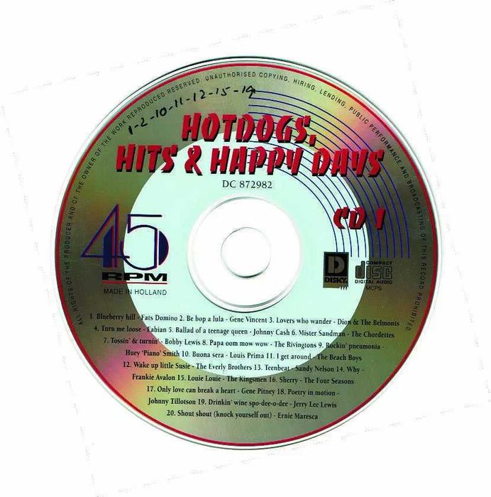 Hotdogs, Hits & Happy Days - CD 1 - near MINT - 1995
