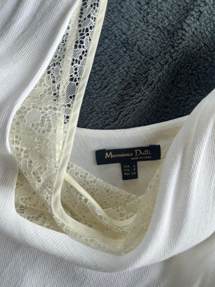 Biały top Massimo Dutti