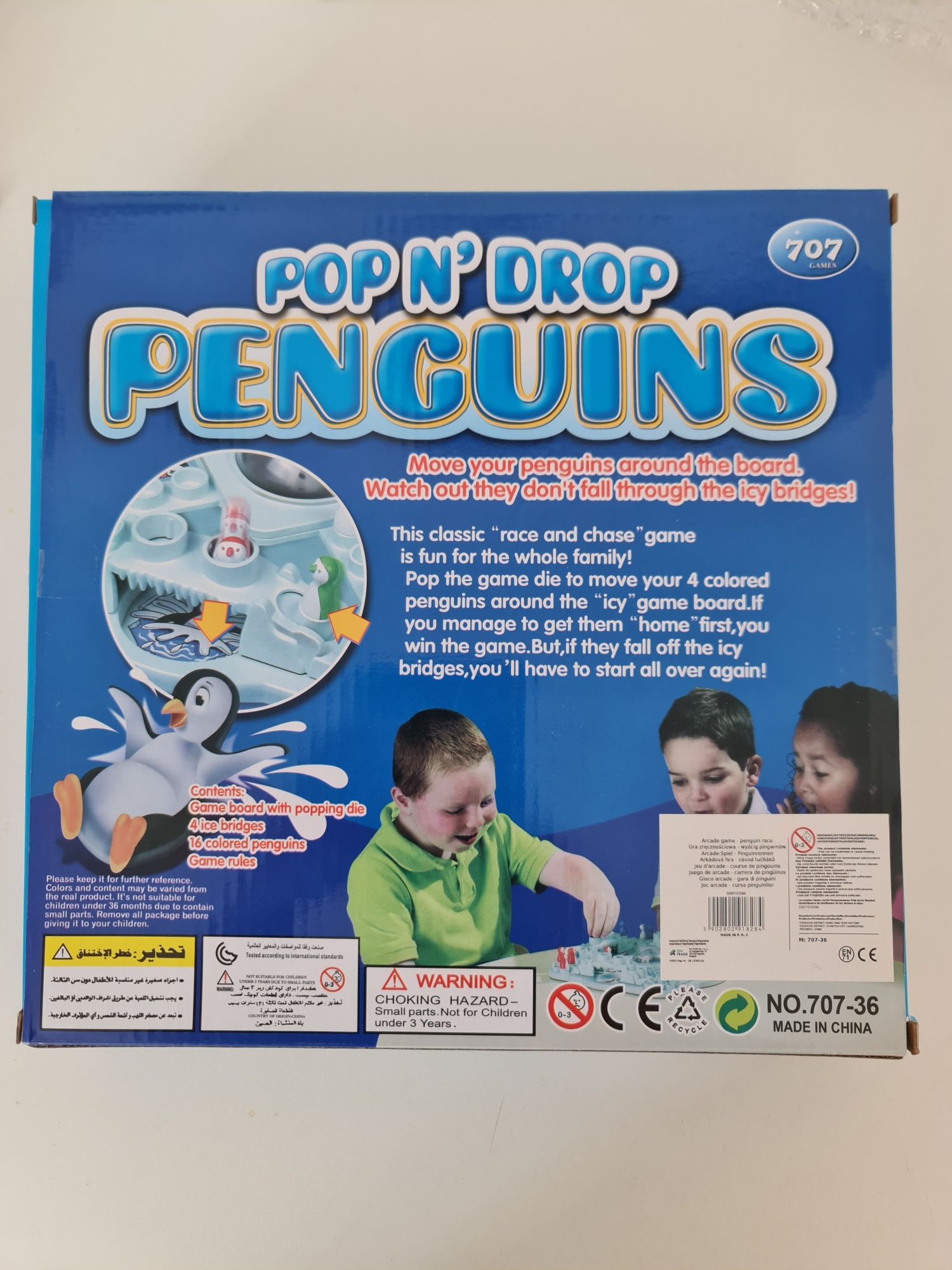 Gra rodzinna- wyścigi pingwinów