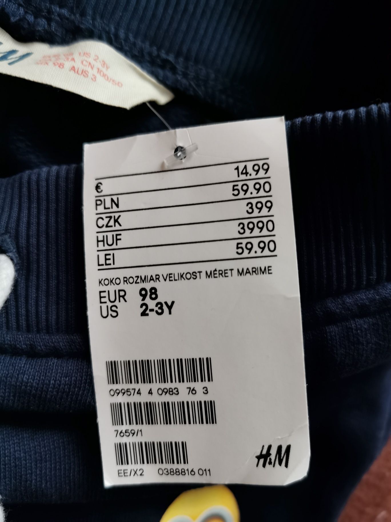 Nowe spodnie dresowe H&M rozmiar 98