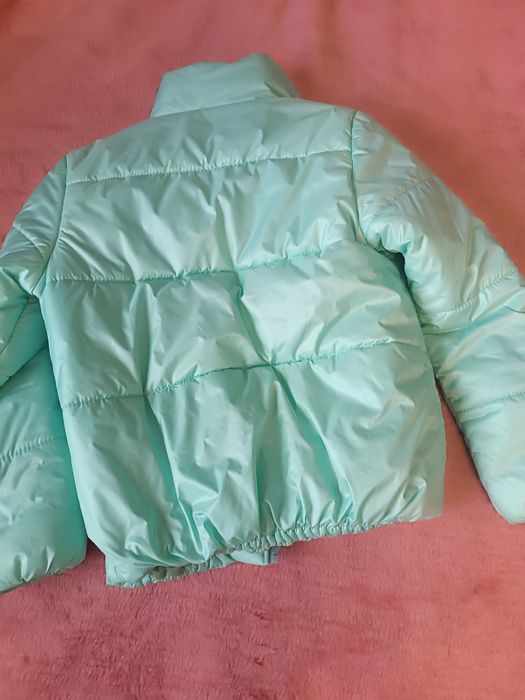 Куртка зима холодная осень цвет мяты размер 42-44