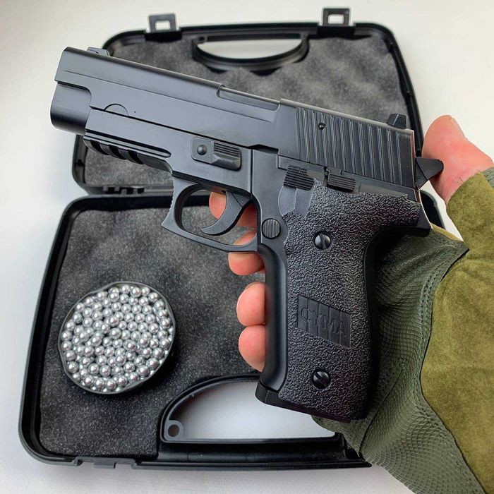 Металевий пістолет Sig Sauer на пулях 6мм для дітячий залізний Іграшка