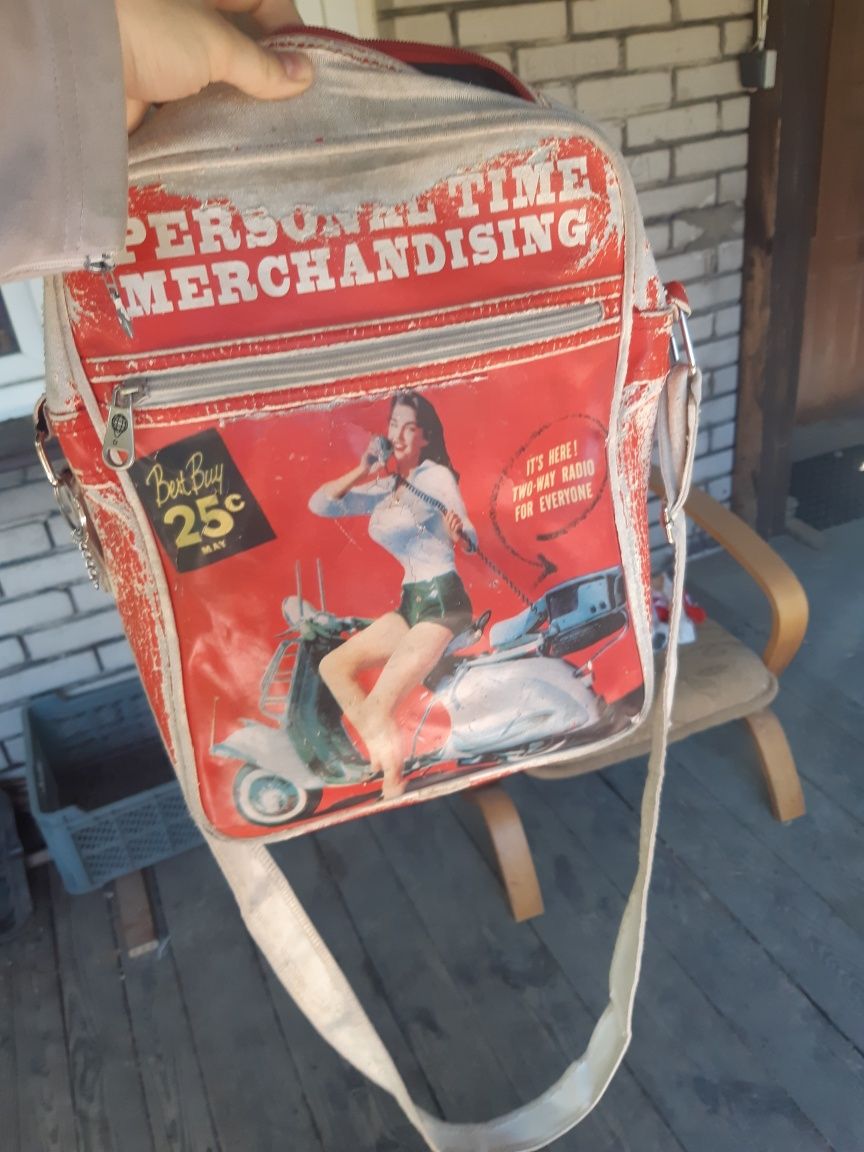 Vintage torba Personal Time Merchandising czerwona
