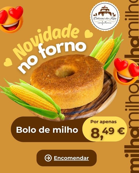 Bolos caseiros fresquinhos - Feitos com Amor!