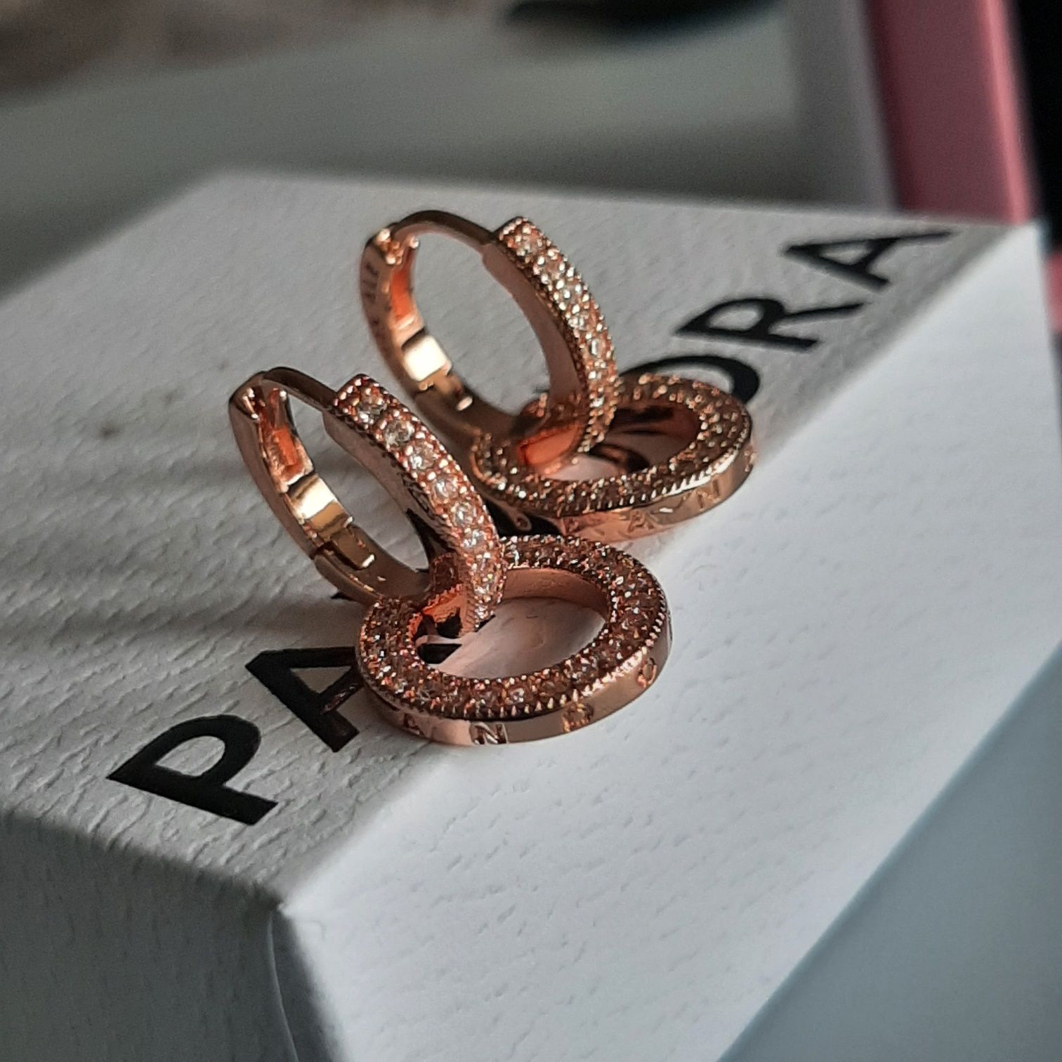 Kolczyki Pandora rose gold