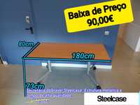 Secretária dobrável Steelcase 180x80x73cm ( mesa ) Oportunidade 120 €