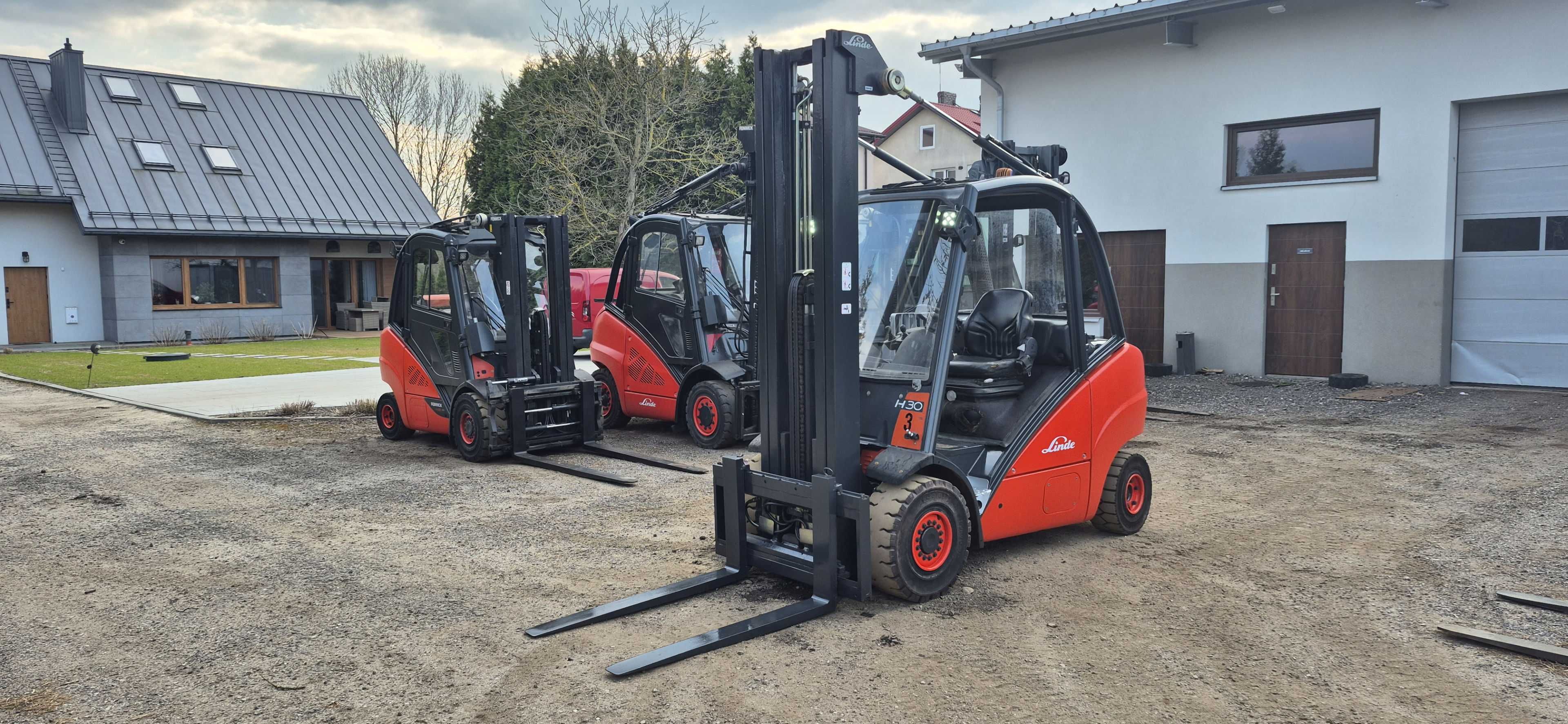 Wózek Widłowy Linde H30D. Diesel. Triplex 6.40m. 4 sekcje. Stan BDB