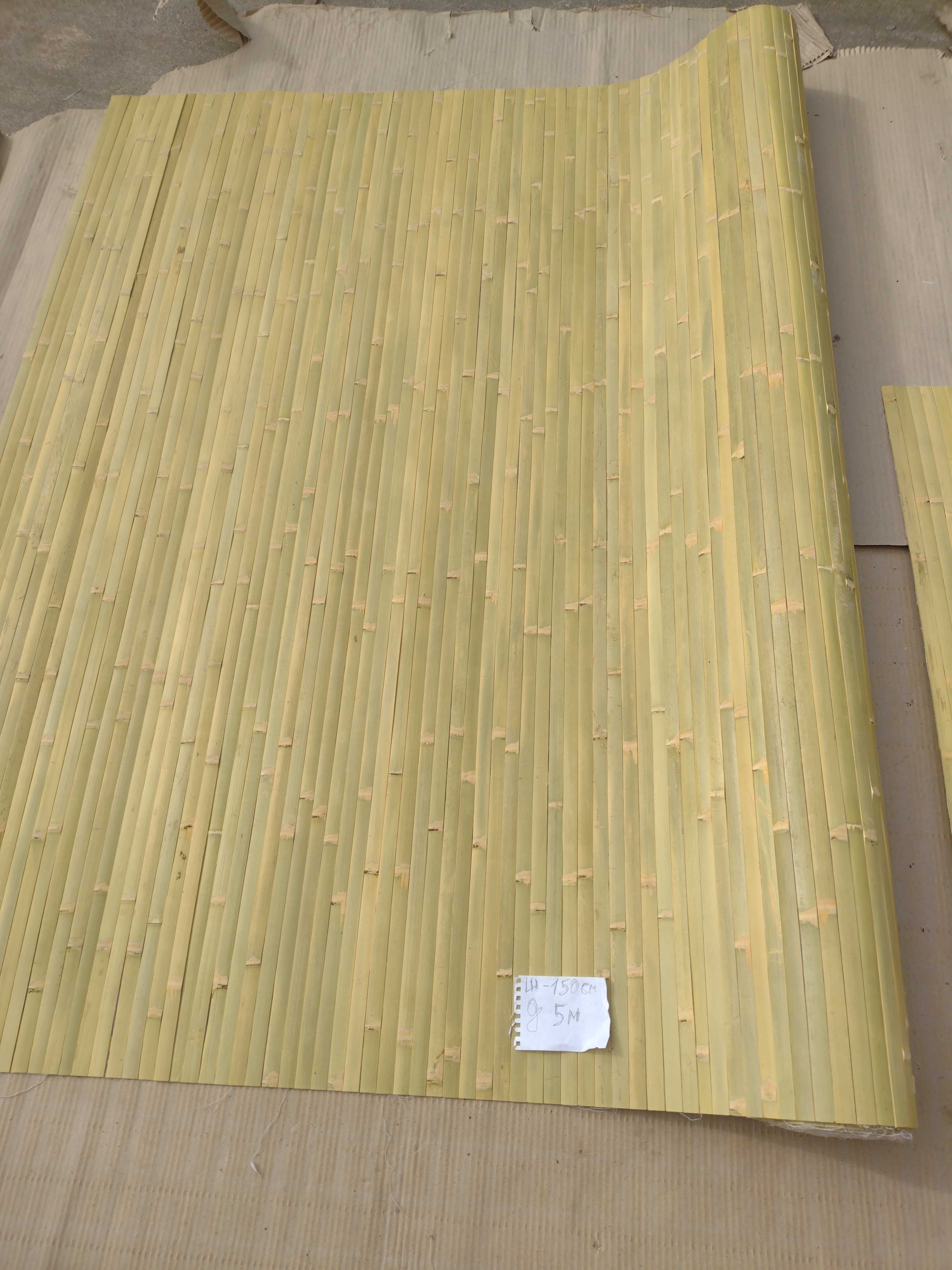 Ціна за 2 д5м ш150см, д7м ш90см бамбукові шпалери обом бамбук зелені