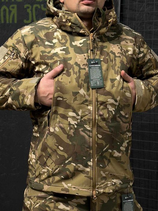 Військова тактична форма мультикам осіння софтшел костюм куртка штани