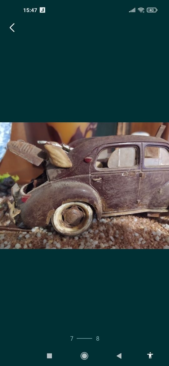 Diorama 1/18 Renault 4cv único 100€