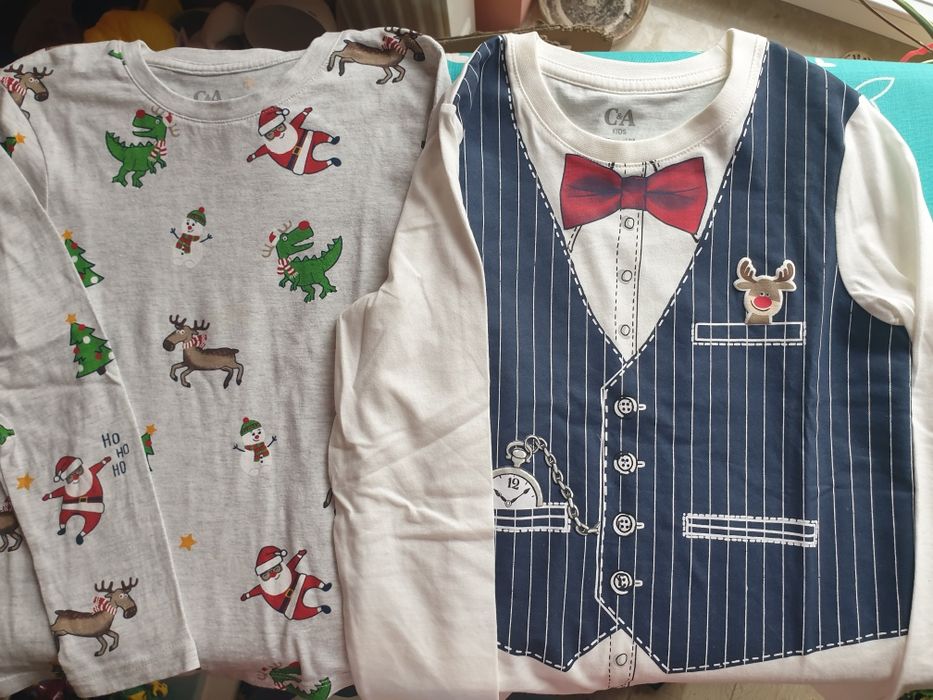 Bluzka święta 122 C&A zestaw jak nowe