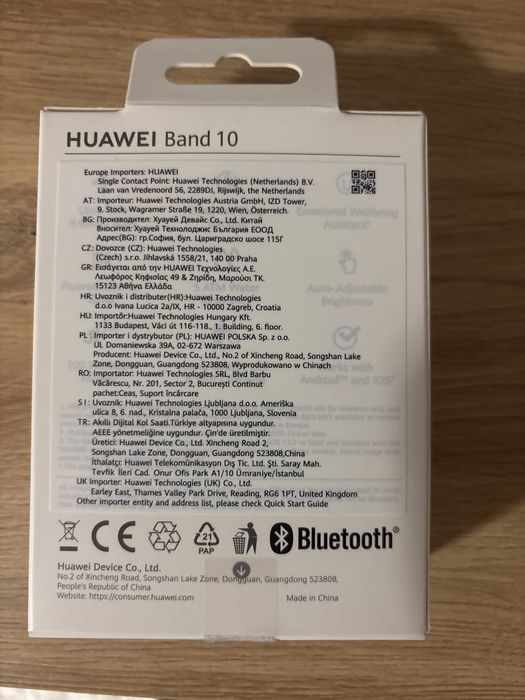 Smartband HUAWEI BAND 10 Czarny Nowy Opaska Fitness
