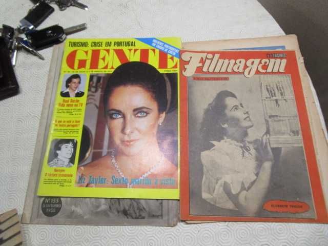 Revistas antigas com Elizabeth Taylor na capa