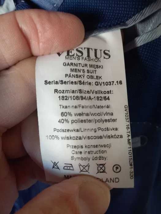 Garnitur męski Vestus roz.XL 54 182/108/94/A-182/54 stan idealny