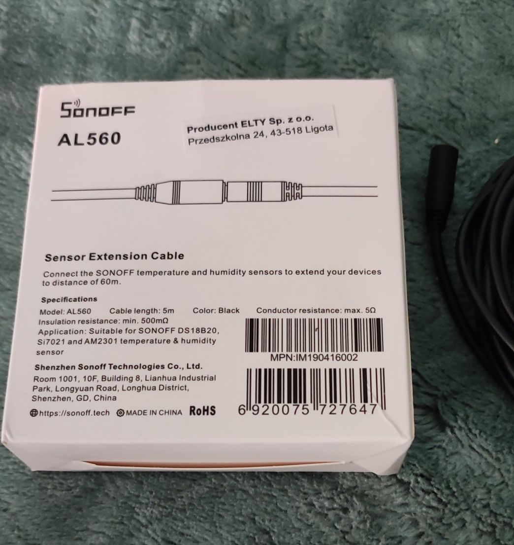 Sonoff AL 560 sensor Extension Cable moduł czujnika wilgotności