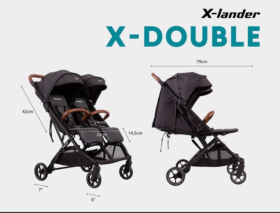 X-Lander X-Double, wózek Spacerowy bliźniaczy, rok po roku