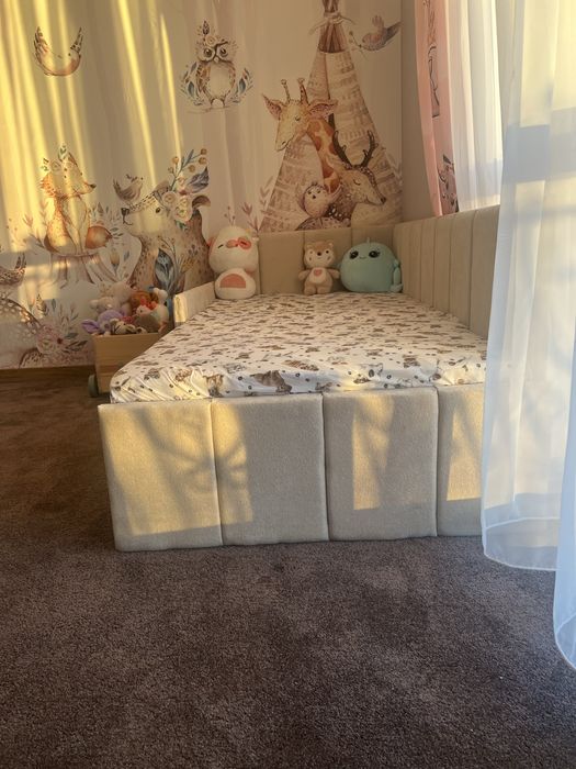 Łóżko dziecięce, tapicerowane dla dziecka, 180/90, tapczan, szuflada