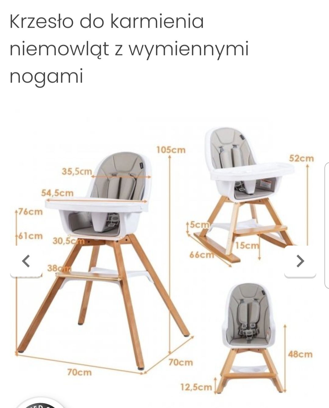 Krzesło do karmienia 3w1