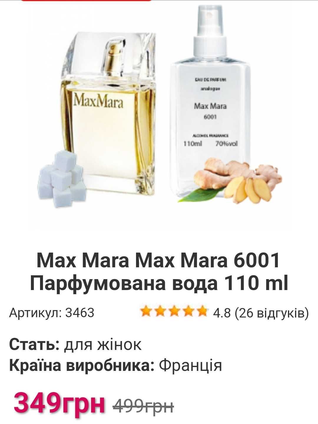 MAX MARA Парфумована вода на розлив MAX MARA MAX MARA