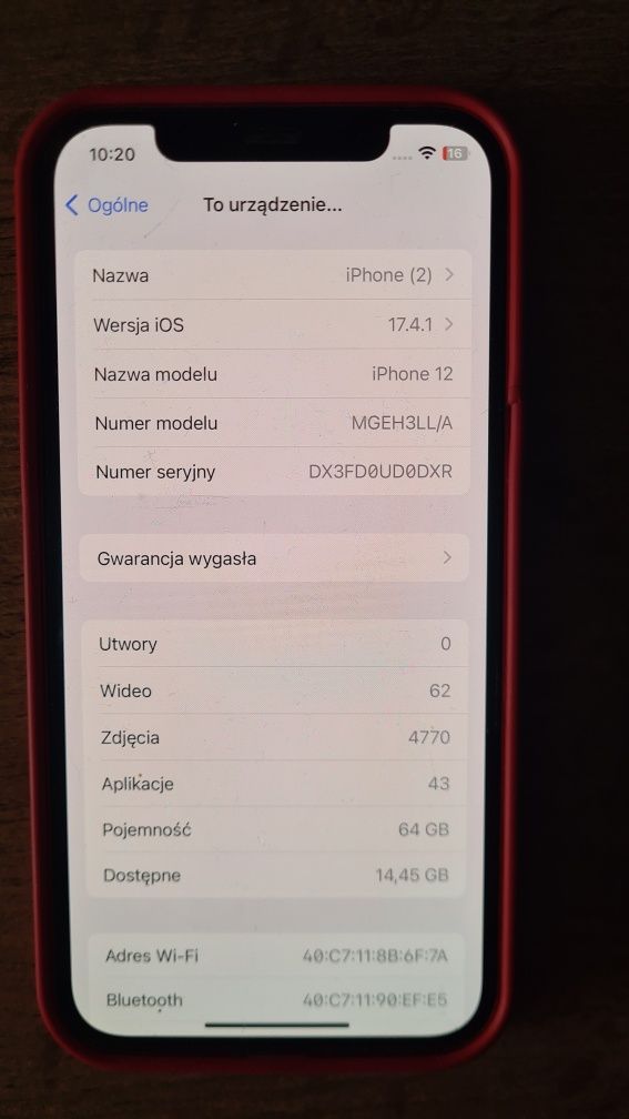 Iphone 12 64 GB red